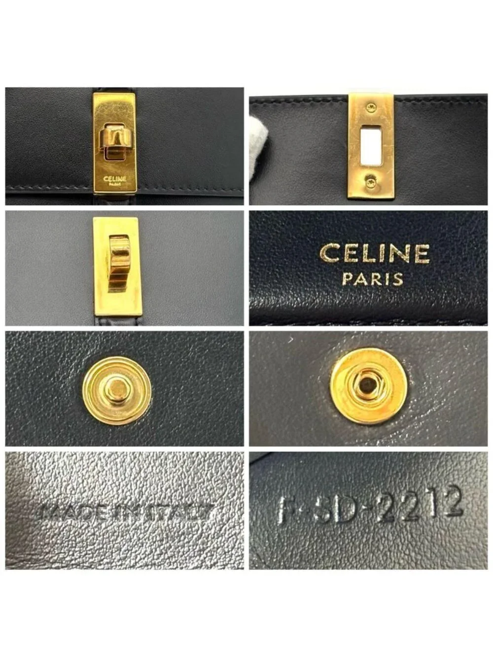 Celine Wallet Small Trifold Black